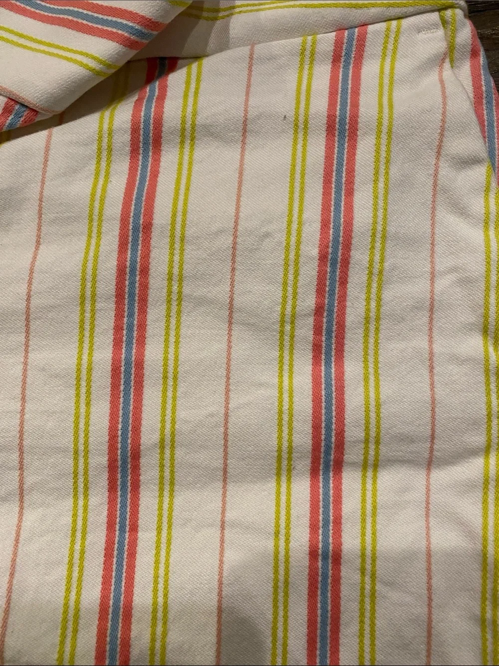 Women’s Striped Summer Shorts in White with bold Accents